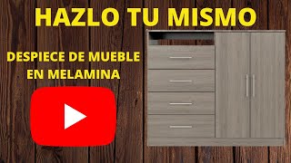 Como hacer el despiece de un mueble de melamina paso a paso para principiantes [upl. by Naujal65]