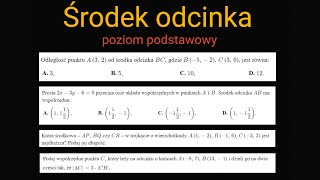 Środek odcinka  geometria analityczna [upl. by Stephani]