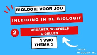 4 vwo  Inleiding in de biologie  2  Organen weefsels amp cellen [upl. by Nehtan]