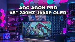 AOC AGON PRO 45quot 240hz 1440p OLED Gaming Monitor Review and Features  AG456UCZD [upl. by Mccartan]