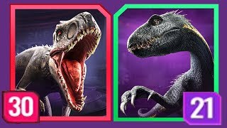 INDORAPTOR Vs INDOMINUS REX LEVEL 30  Jurassic World Alive [upl. by Hackney]