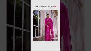 Pink saree 💓shortsfeed bollywood actress saree pink wedding trending ytshorts fashion [upl. by Atsocal]