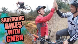 SHREDDING DIRT JUMPS AND E BIKES WITH GMBN [upl. by Fayette]