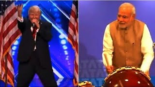 Mere rashke qamar ft Donald trump and modi new funny video [upl. by Nimref]