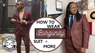 How to Wear a Burgundy Suit  How Men Should Wear Burgundy [upl. by Rett]