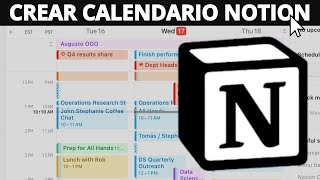 Como CREAR CALENDARIOAGENDA en NOTION 2024 [upl. by Nauquf696]