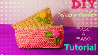 NECESER TEJIDO A CROCHET PASO A PASO EN ESPAÑOL CON BOTON DE ROSA  TUTORIAL PASO A PASO [upl. by Sordnaxela]