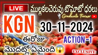 301124 Mullakalacheruvu Tomato market price Today GraduateFarmer చదువుకున్న యువరైతు is live [upl. by Eizeerb]