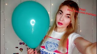 ASMR Huge Balloons 🎈Blowing Popping Scraching Bouncing Streaching 💋 [upl. by Aibsel]