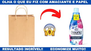 COMO TRANSFORMAR SACOLAS DE PAPEL EM COURO Faça Você Mesmo  Passo a Passo  Diy [upl. by Vergos455]