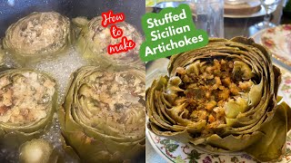 How To Make Stuffed Sicilian Artichokes [upl. by Koblas761]