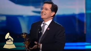 Stephen Colbert accepting the GRAMMY for Best Comedy Album  GRAMMYs [upl. by Dusza]