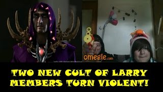 Funny Omegle Facerig  New Members Of Cult Of Larry Turn Violent [upl. by Ynitsed]