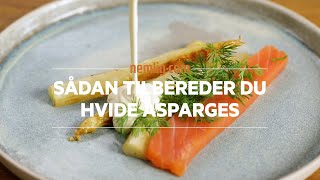 Sådan tilbereder du hvide asparges [upl. by Neelloj]