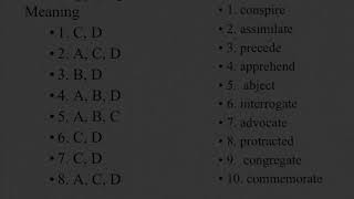 Wordly Wise Book 8 • Lesson 10 • AB  CD Answers [upl. by Nnovahs39]