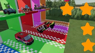 POLICE CARS TRANSPORTING  Farming simulator 22 [upl. by Blas760]