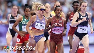 Elle St Pierre speeds to third as Faith Kipyegon paces 1500m semi  Paris Olympics  NBC Sports [upl. by Paxton]