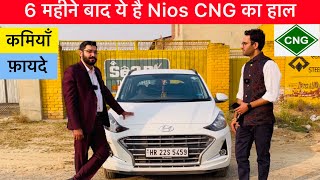 Customer ने बताया 6 महीने पुरानी Hyundai I10 Nios CNG का सच । I10 Nios CNG Pros ConsMileage [upl. by Karee]