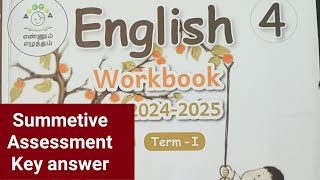 4th std term1 English workbook Summetive Assessment key answers202425 [upl. by Chema]