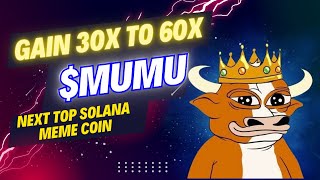 🚀 Mumu Coin The Next Big Meme in Solana Price Surges 400 🐂 [upl. by Charla]