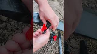 Install valves after drilling holes to divert water agricultureirrigation [upl. by Esoranna480]