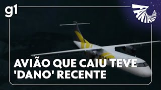 Cruzamento de dados mostra que avião passou por manutenção após dano estrutural  FANTÁSTICO [upl. by Regen40]