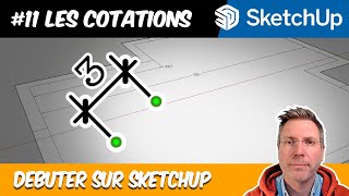 11 LES COTATIONS  DEBUTER SUR SKETCHUP TUTO FR [upl. by Artek]