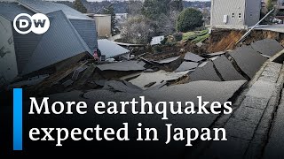 Japan braces for more tremors after powerful earthquake  DW News [upl. by Eanat]