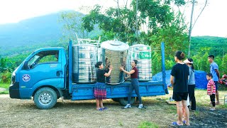 Using Trucks To Transport Many Stainless Steel Water Tanks To People In The Highlands [upl. by Nikita]