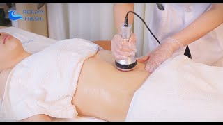 How to do Abdominal Abdominal Fat Reduction Treatment with Eris Lipo Cavitation Machine 9 in 1 Pro [upl. by Auqenaj]