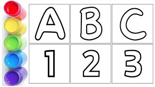 Learn ABC and 123  How to Write Numbers and Alphabets  Write ABC and 123 [upl. by Rasmussen91]