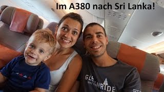 Sri Lanka EmiratesFlug Anreise erster Tag in Negombo Fliegen mit Kind VLOG1 [upl. by Terrene]