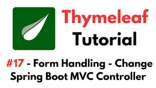 Thymeleaf Tutorial 17 Form Handling  Create Handler Method to Return Register Page [upl. by Anialeh]