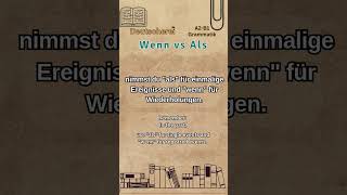 quotWennquot vs quotAlsquot erklärt  quotWhenquot vs quotWhenquot Explained German Deutsch [upl. by Swamy]