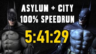 WR Batman Arkham AsylumCity Speedrun 100 in 54129 IGT [upl. by Yawnoc]