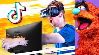 FUNNIEST VR Gaming FAILS On TIKTOK [upl. by Swehttam]