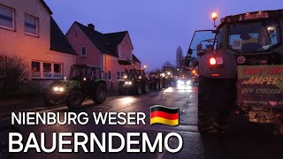 Nienburg Weser Bauernprotest Bauerndemo 🇩🇪 [upl. by Lehsar]