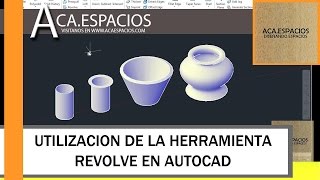 COMO USAR LA HERRAMIENTA REVOLVE EN AUTOCAD  REVOLUCION [upl. by Ingmar]