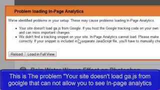 Fix Problem quotYour Site Doesnt Load gajs from Googlequot [upl. by Nwahsad]