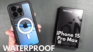 iPhone 15 Pro Max Waterproof Case by MOTIVE  Submersion Test [upl. by Eyahsal]