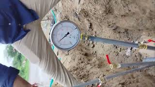 Hydrotest in HDPE water line [upl. by Adan668]