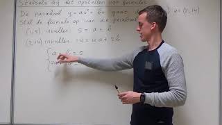 Stelsels bij het opstellen van formules HAVO wiskunde B [upl. by Lindberg]