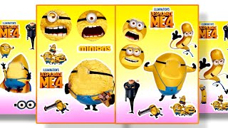 Sticker Asmr Despicable Me 4  Decorate with sticker book Mega Minions Dave Jerry Gus and Tim [upl. by Gula315]