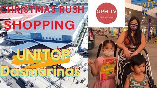 UNITOP dasmarinas cavite Aerial Shot amp Christmas shopping [upl. by Kcirrej152]