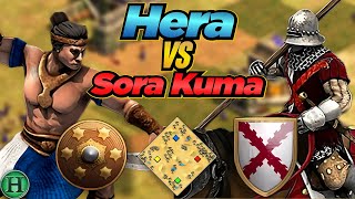 Malay vs Burgundians  1v1 Arabia  vs Sora Kuma  AoE2 [upl. by Allekim]