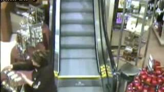 Teenager Escalator Handrail Accident [upl. by Andras]