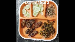 Day 59 Meal 2  Grilled Herb Chicken Ivy Gourd Fry Cucumber amp Dryseeds diet weightloss nocarbs [upl. by Autrey]