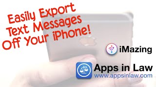 iMazing – The Amazingly Easy Way To Export Text Messages Off Your iPhone  Backup amp File Transfer [upl. by Alset]