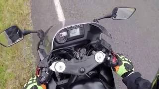 2011 Hyosung GT650R speed test to 100kph [upl. by Anirrok]