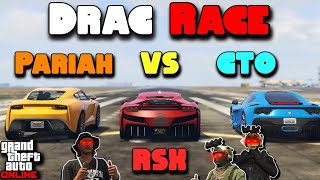 Itali GTO VS Itali RSX VS Ocelot Pariah DRAG RACE ft HarmNone [upl. by Enahc]